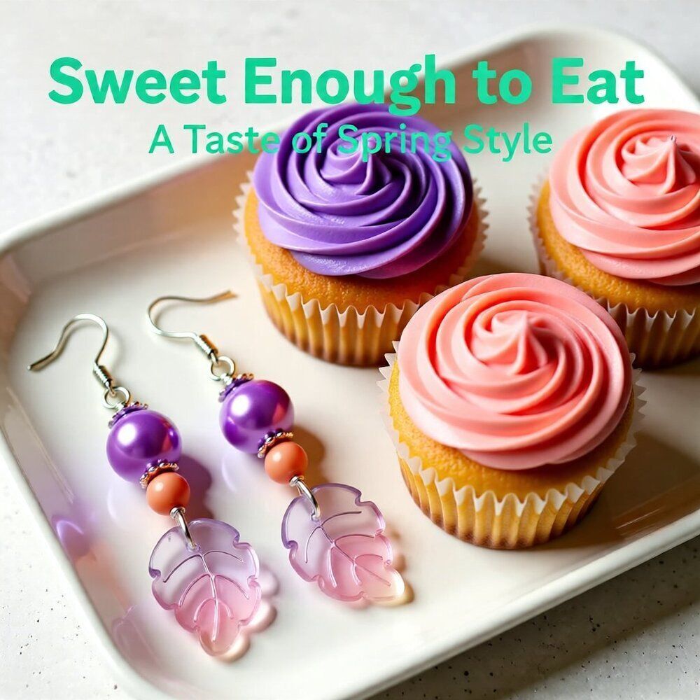Spring Sunshine Earrings • Lilac + Mango Tropical Leaf Dangles • Colorful Boho
